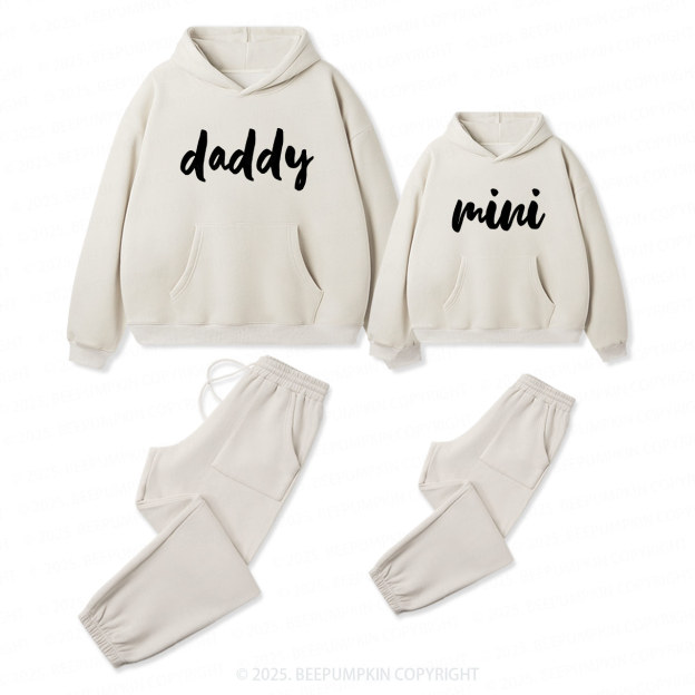 Personalized Daddy Mommy Mini Family Matching Hoodie Set
