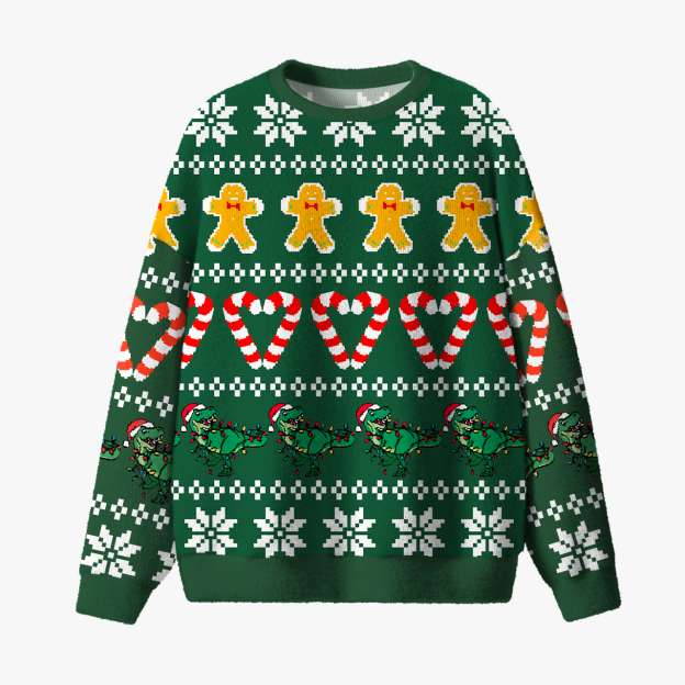 Green Christmas Family Matching Knit Sweatshirt