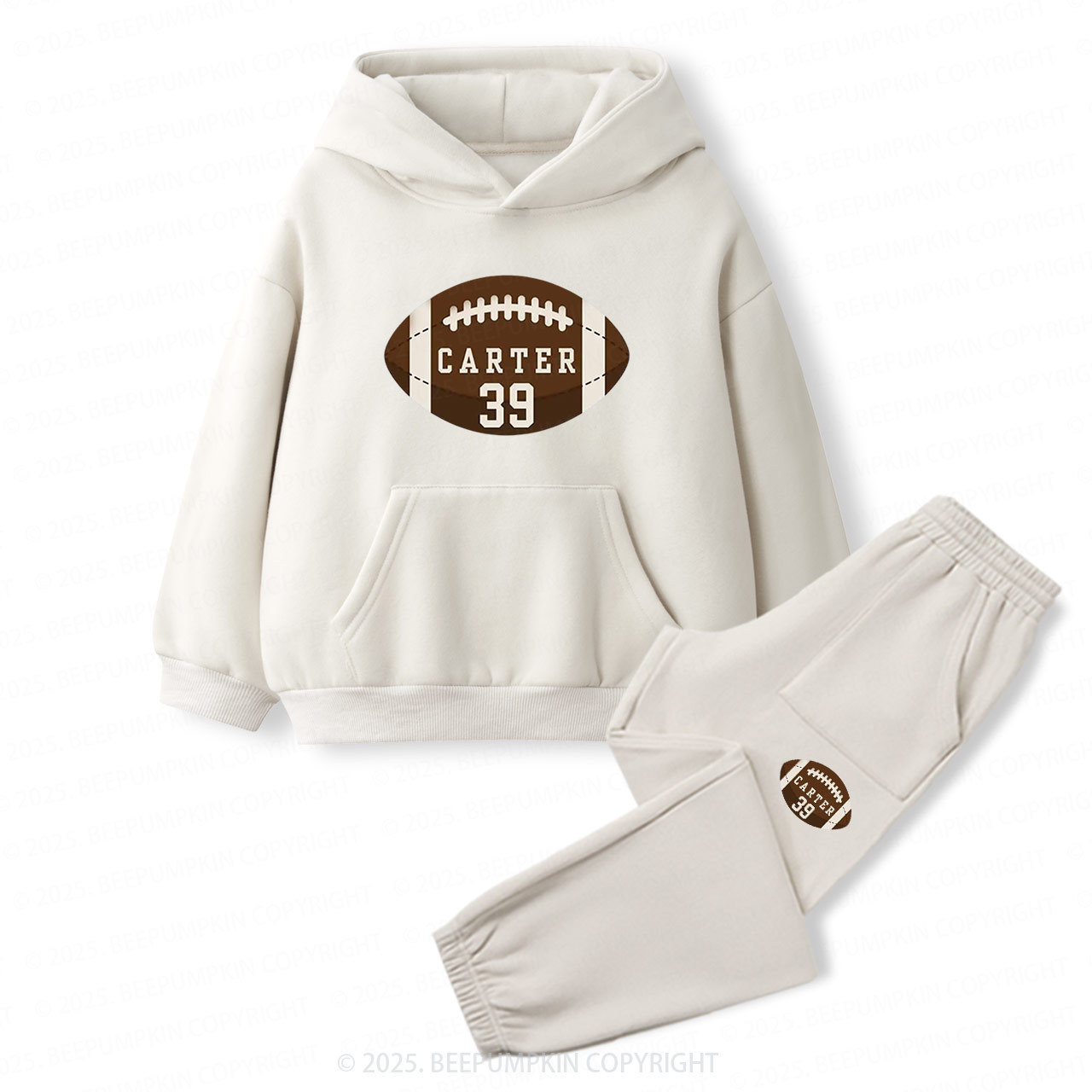 Personalized Football Toddler&Kids Hoodie Set Sale-Beepumpkin™