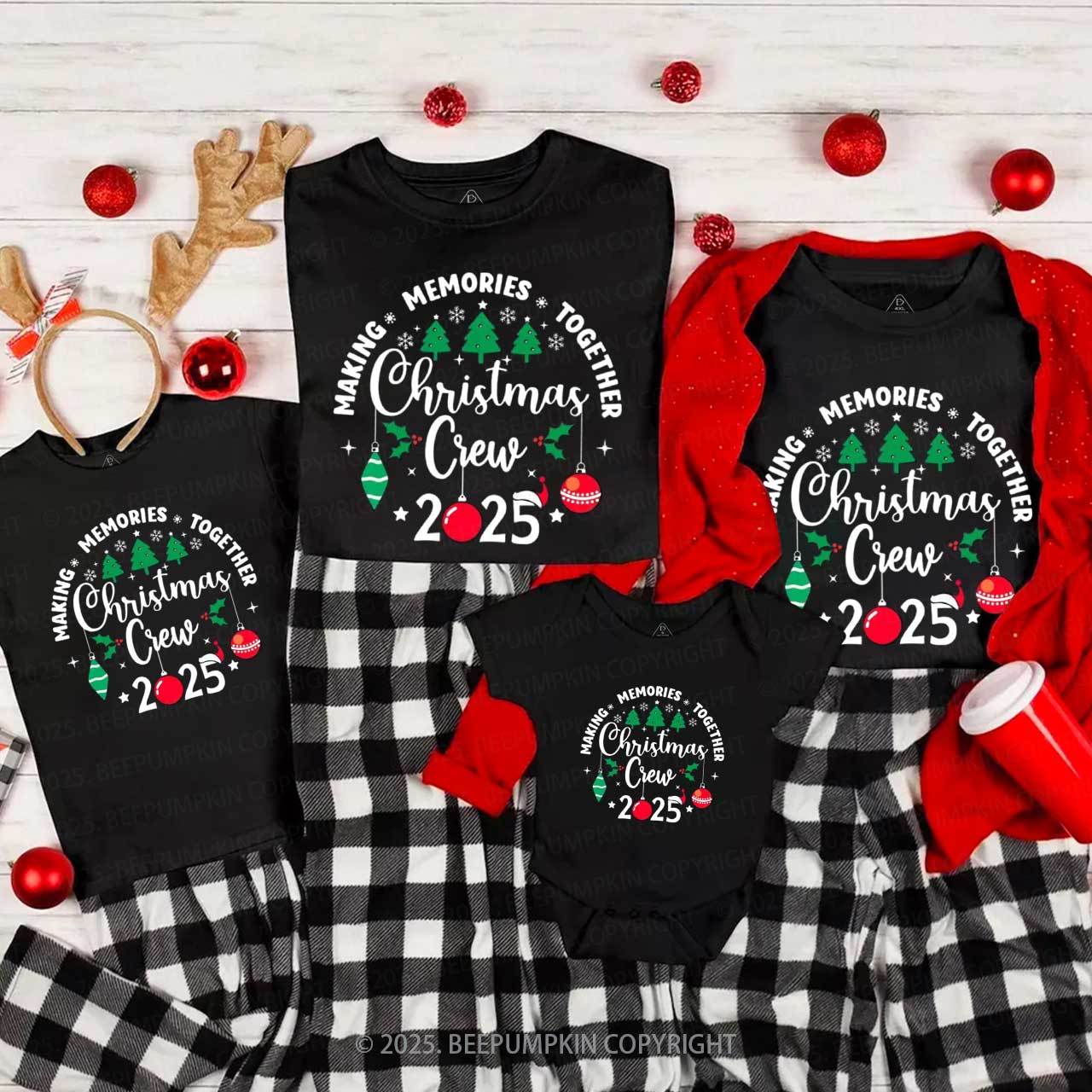 Christmas Crew 2025 Family Matching T-Shirts Beepumpkin