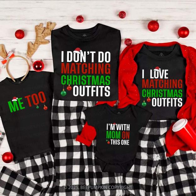 Personalized I Don't Do Matching Outfits Family Matching T-Shirts Beepumpkin