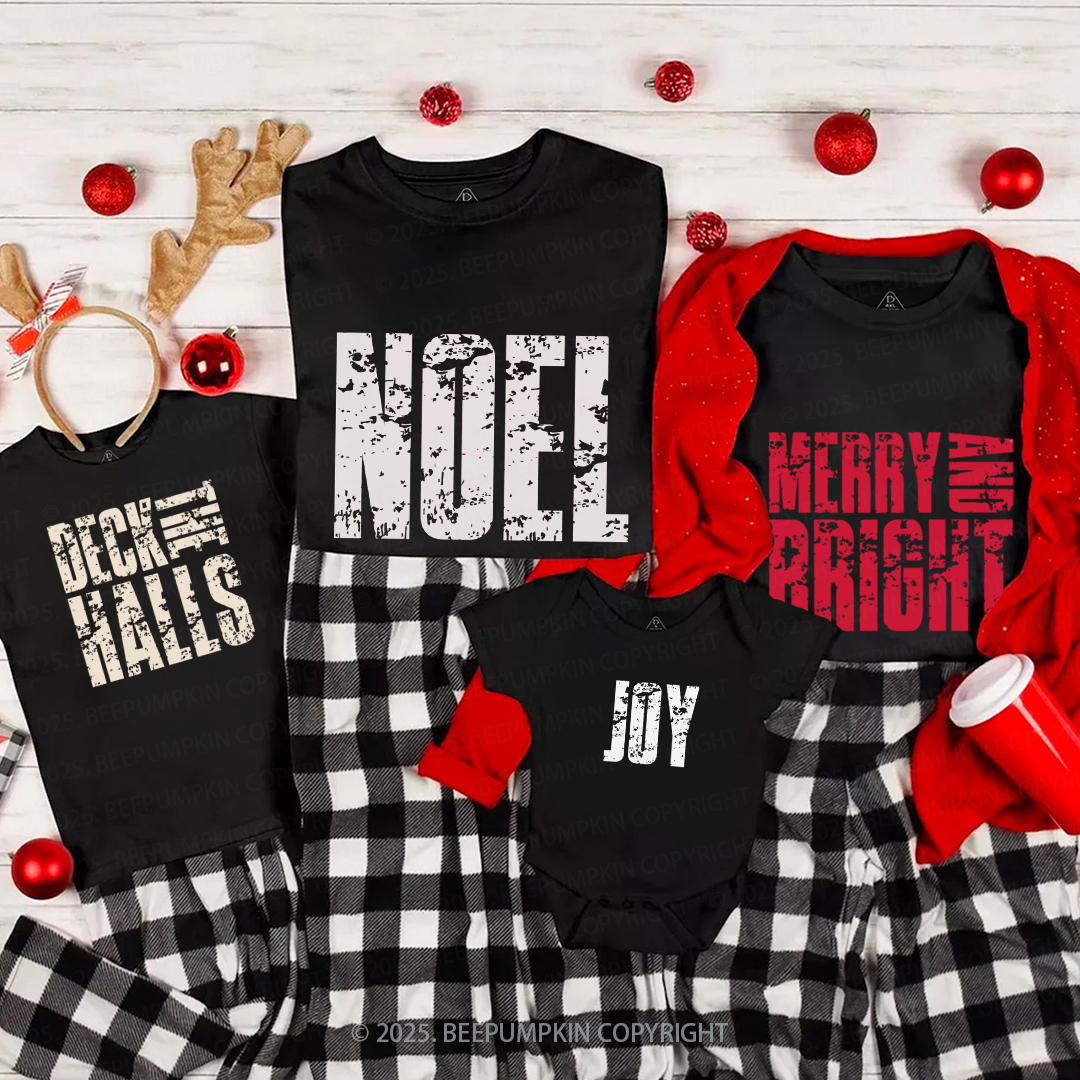 Personalized Merry & Bright Family Matching T-Shirts Beepumpkin
