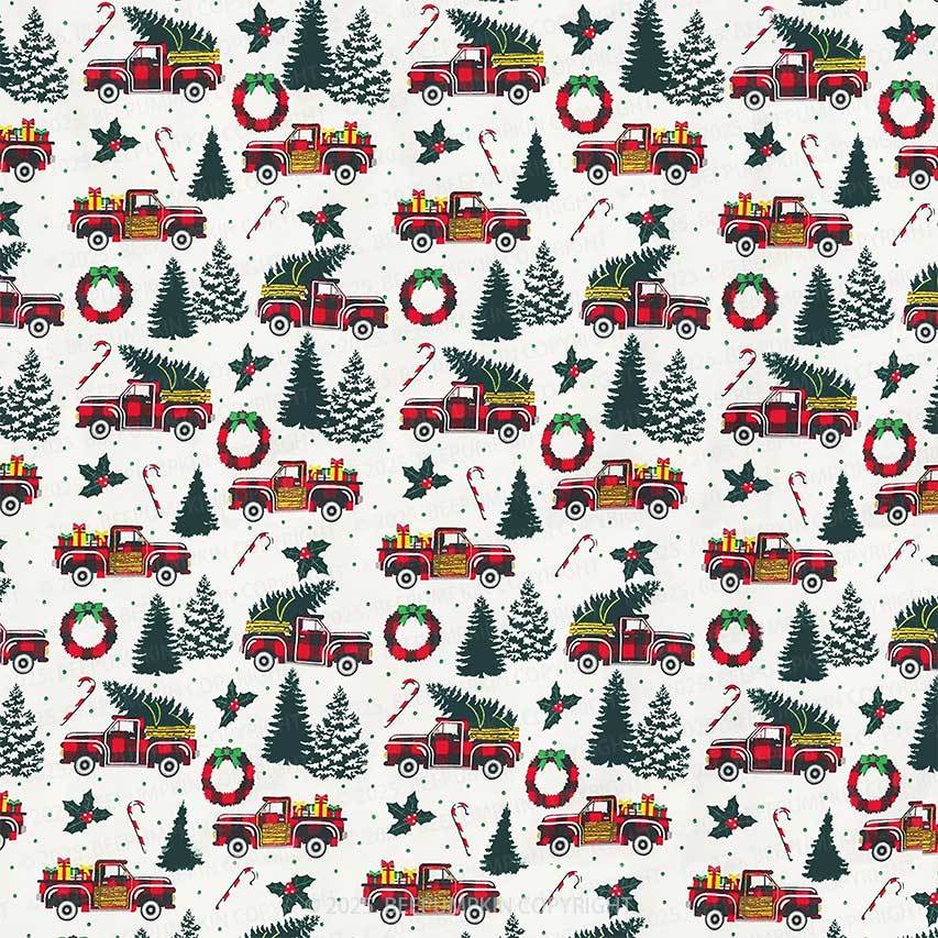 Holiday Truck & Tree All-Over Print Family Matching Pajama Sets