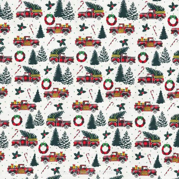 Holiday Truck & Tree All-Over Print Family Matching Pajama Sets