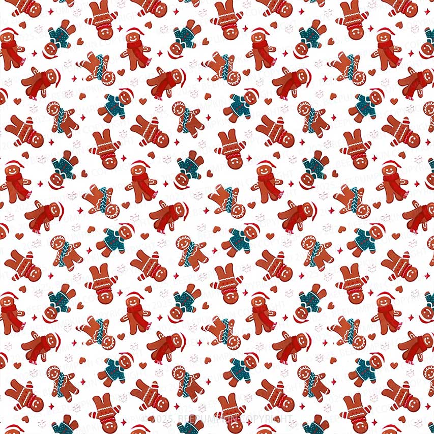 Christmas Gingerbread Man All-Over Print Family Matching Pajama Sets