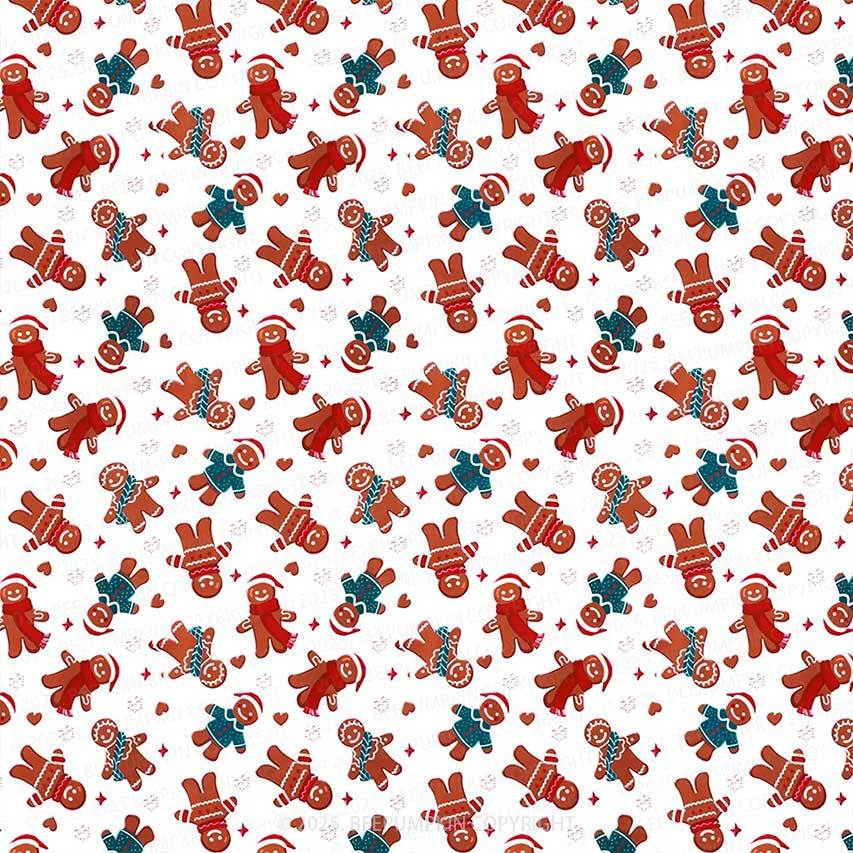 Christmas Gingerbread Man All-Over Print Family Matching Pajama Sets