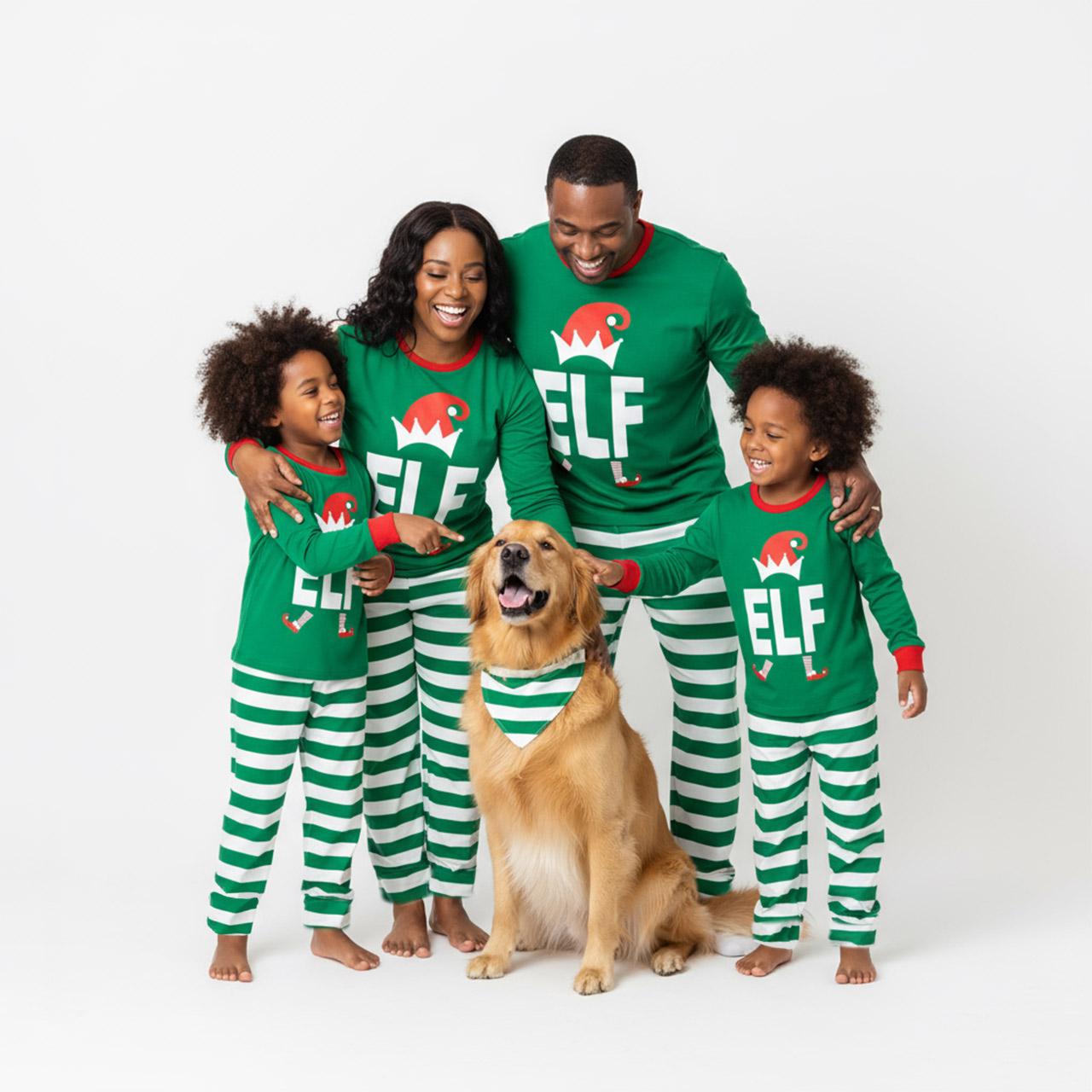 Christmas Elf All-Over Print Family Matching Pajama Sets