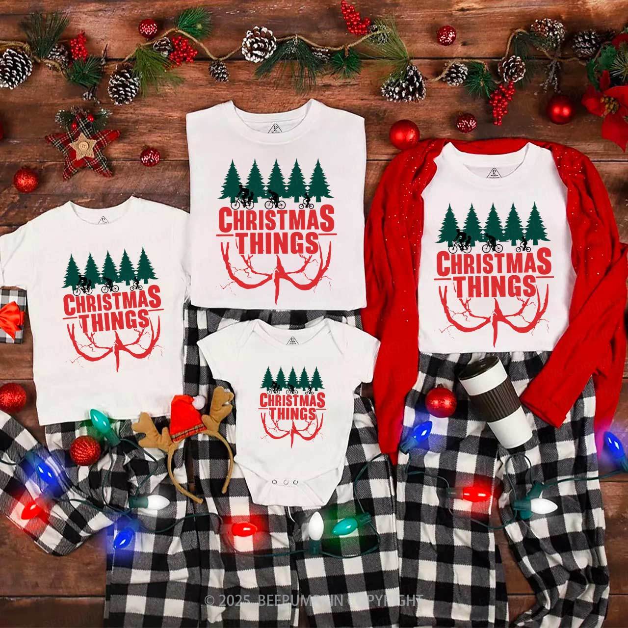 Christmas Things Family Matching T-Shirts Beepumpkin