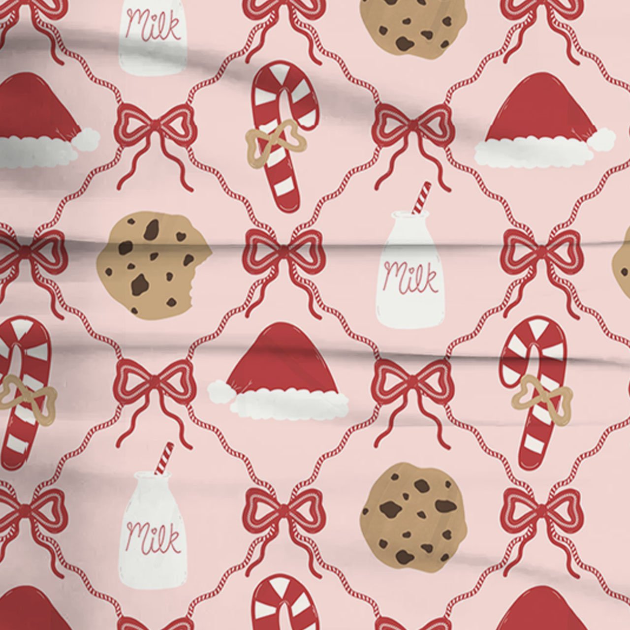 Milk & Cookies Christmas Two-Piece Pajama Set For Kids