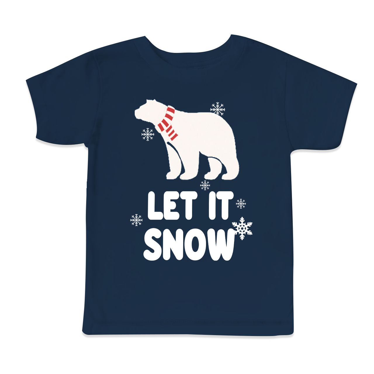 Let It Snow Scarfed Polar All-Over Print Short Family Matching Pajama Sets
