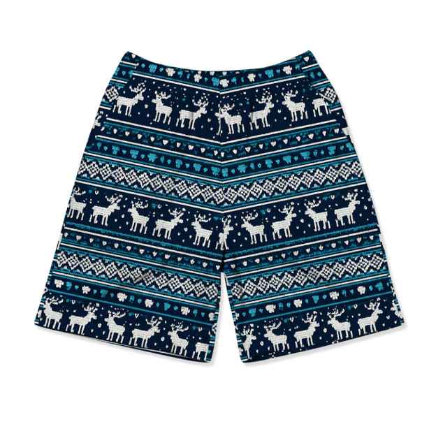 Let It Snow Scarfed Polar All-Over Print Short Family Matching Pajama Sets