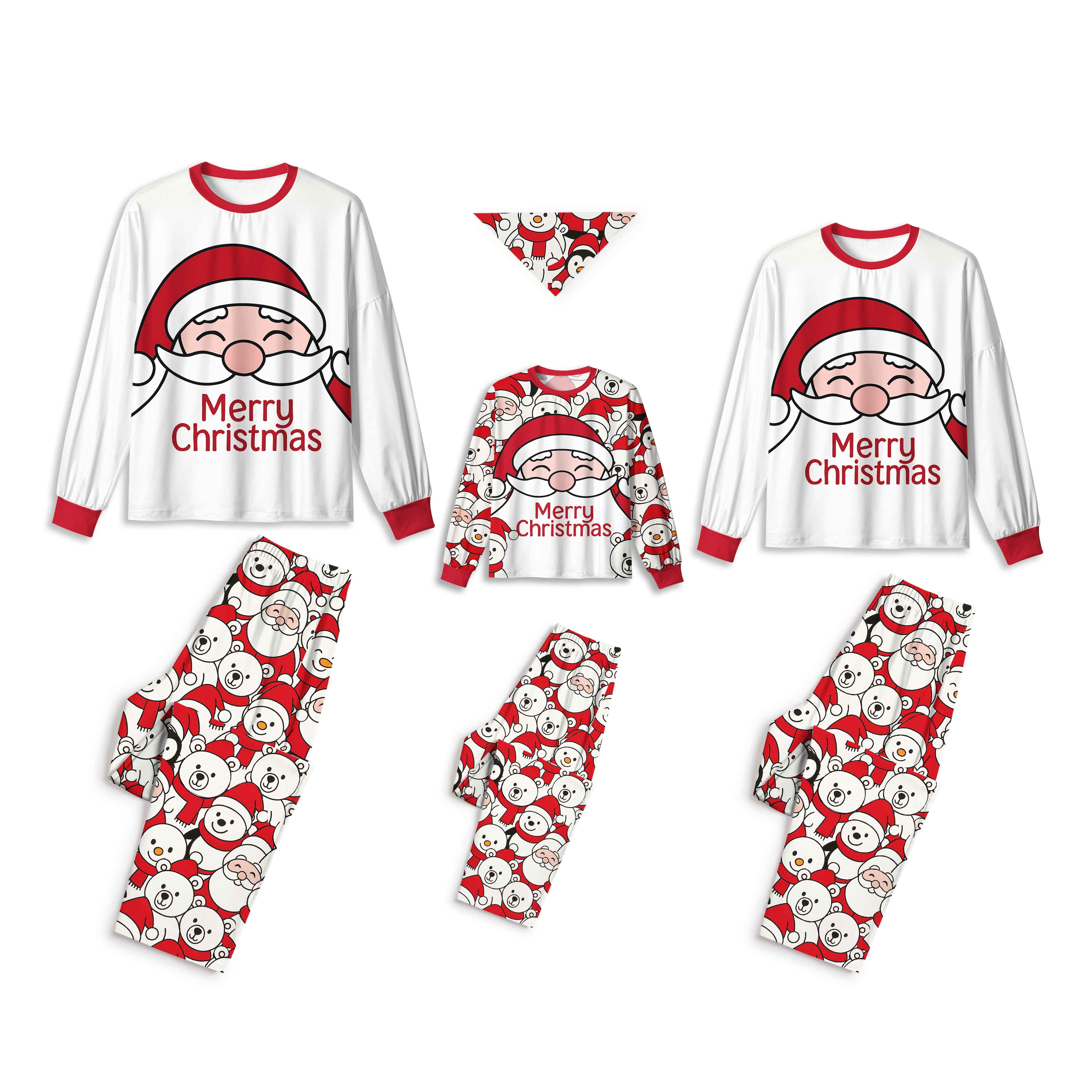 Penguins, Bears, And Santa Claus All-Over Print Family Matching Pajama Sets
