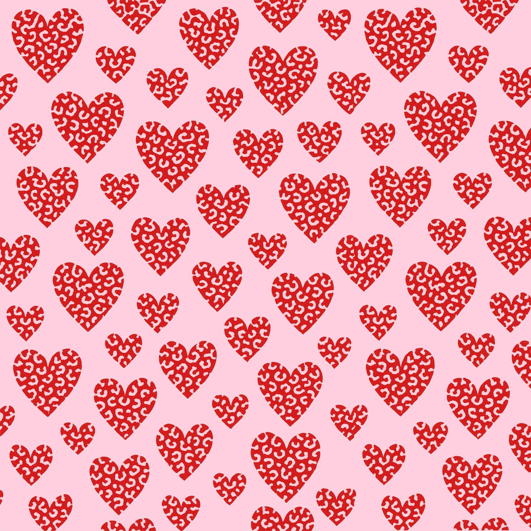 Red Leopard Print Heart Mom&Me All-Over Print Matching Pajama Sets