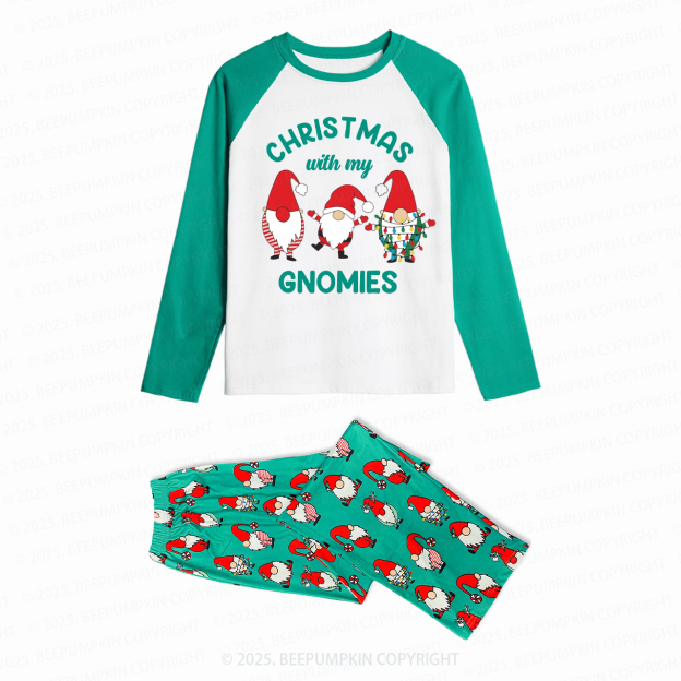 Christmas With My Gnomes Family Matching Gnomes Pajamas Beepumpkin