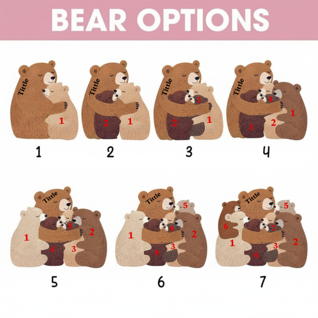 Personalized Mama Bear Flower Blanket