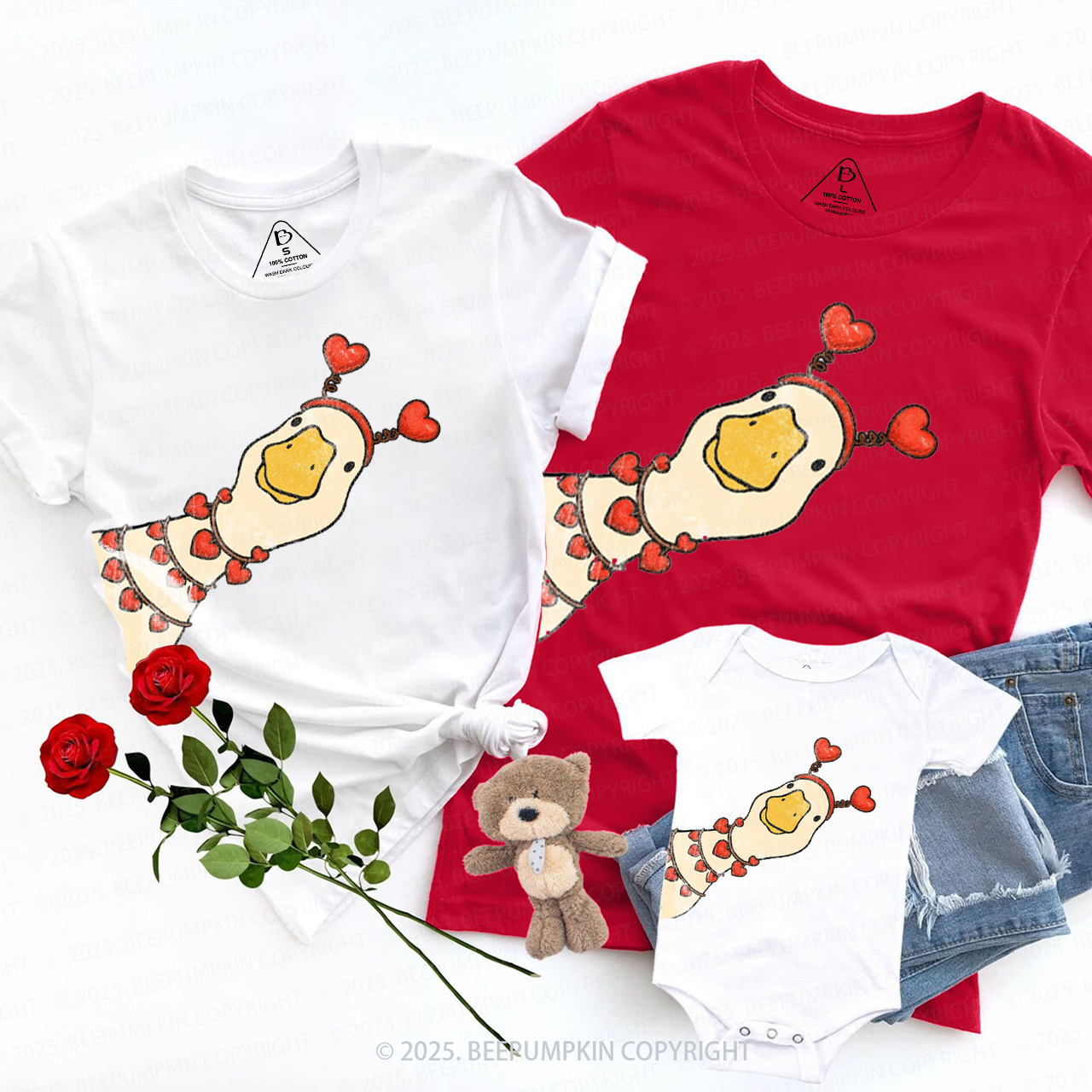 Valentine Goose Family Shirt