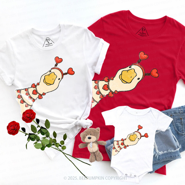 Valentine Goose Family Shirt