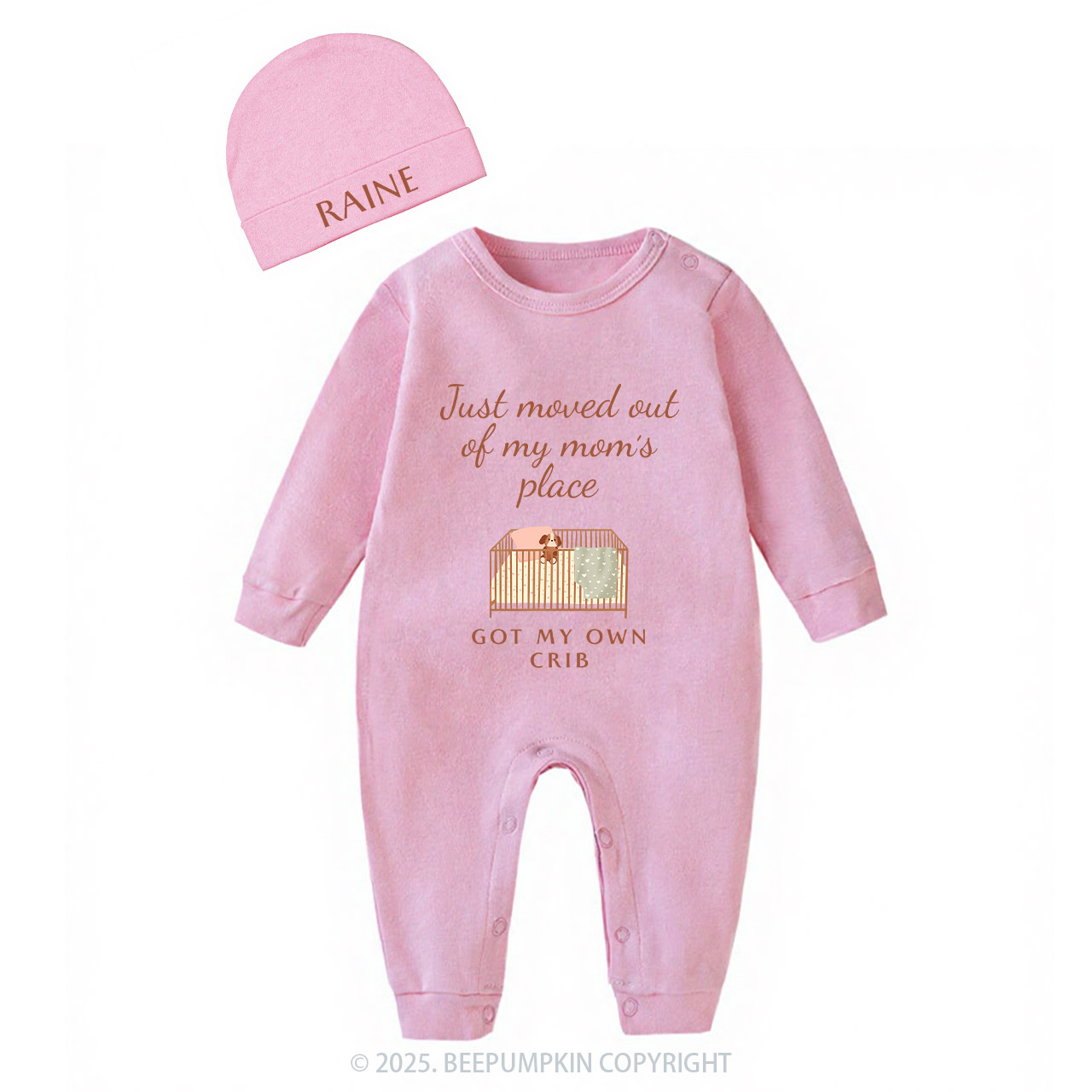 2 Pieces Moved Out Of My Mom's Place Got My Own Crib Baby Rompers Sets