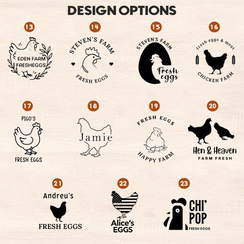 Personalized Egg Stamp For Farm Fresh Eggs