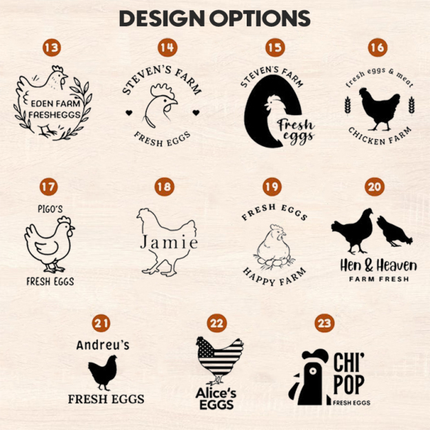 Personalized Egg Stamp For Farm Fresh Eggs