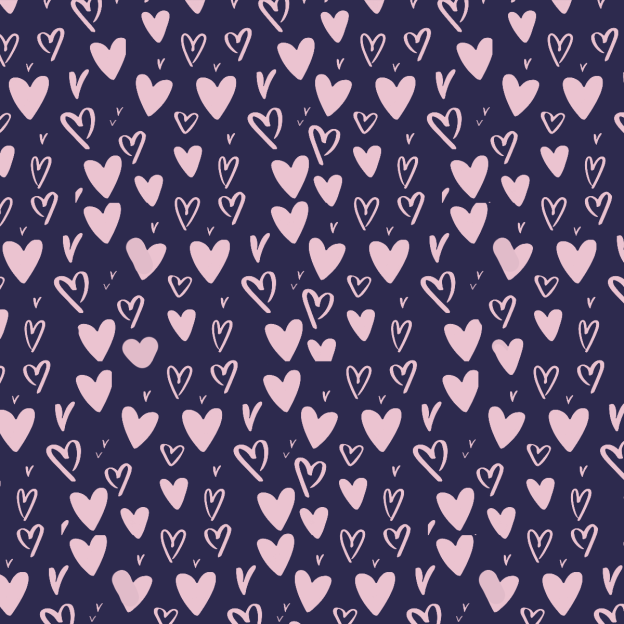 Pink Love On Navy All-Over Print Mom&Me Cuffed Pajama Sets