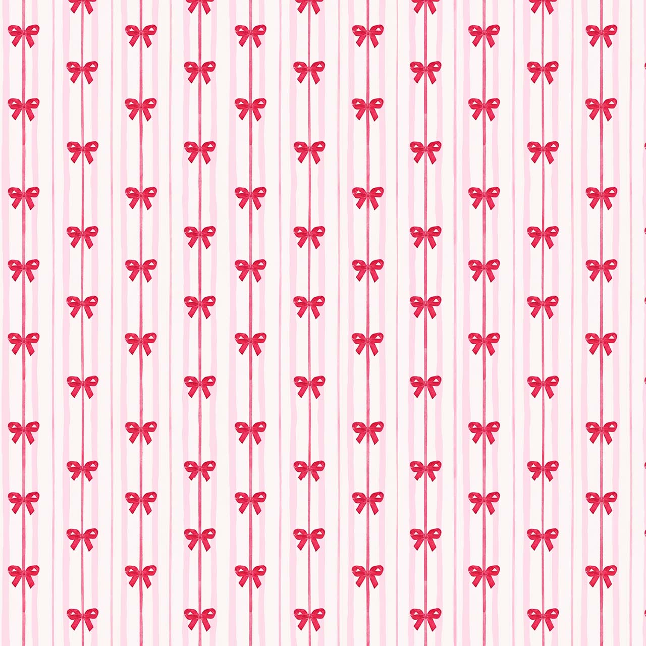 Pink Bow Charm All-Over Print Mom&Me Cuffed Pajama Sets