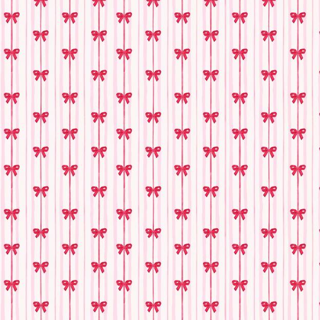 Pink Bow Charm All-Over Print Mom&Me Cuffed Pajama Sets