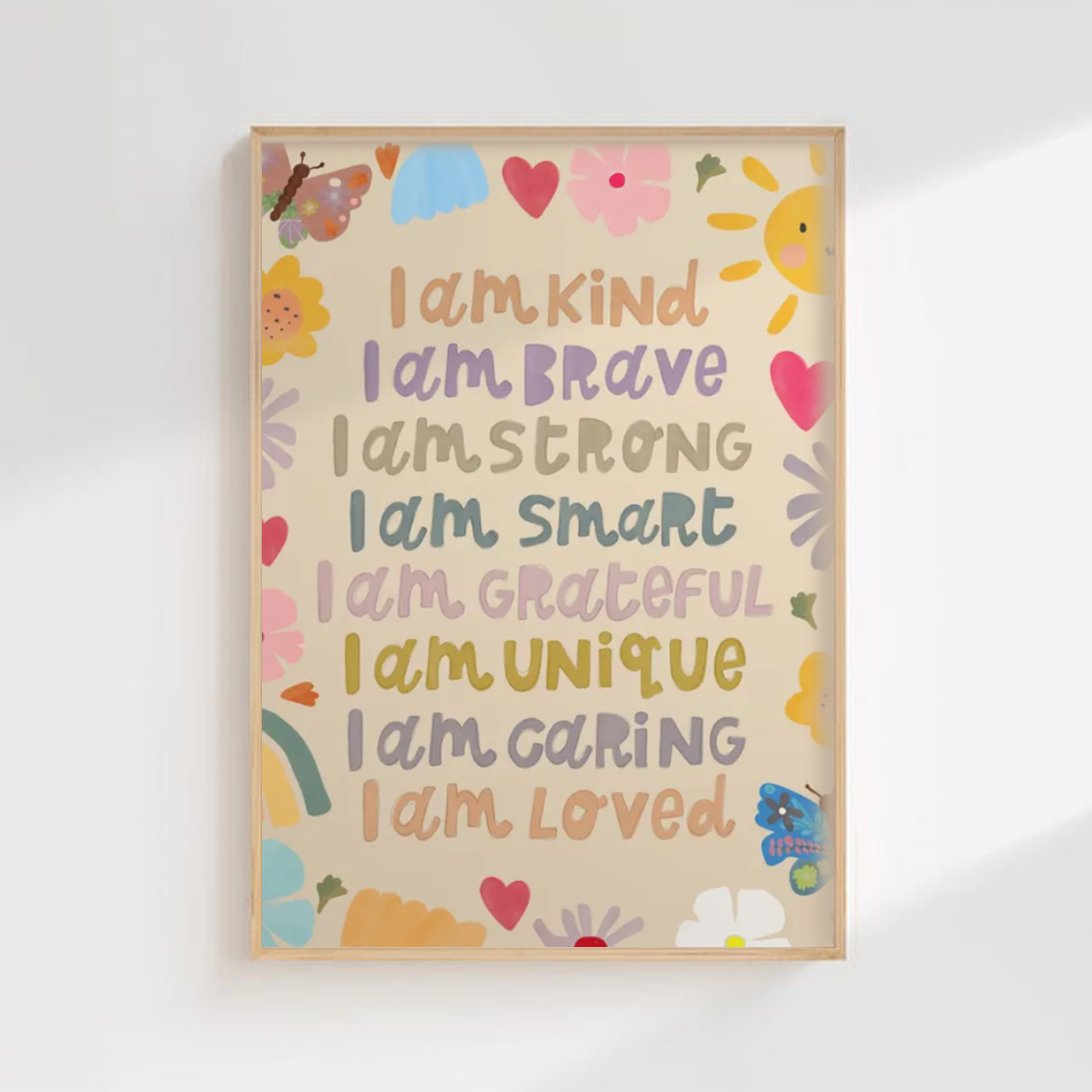 Floral Affirmation Digital Nursery Wall Art