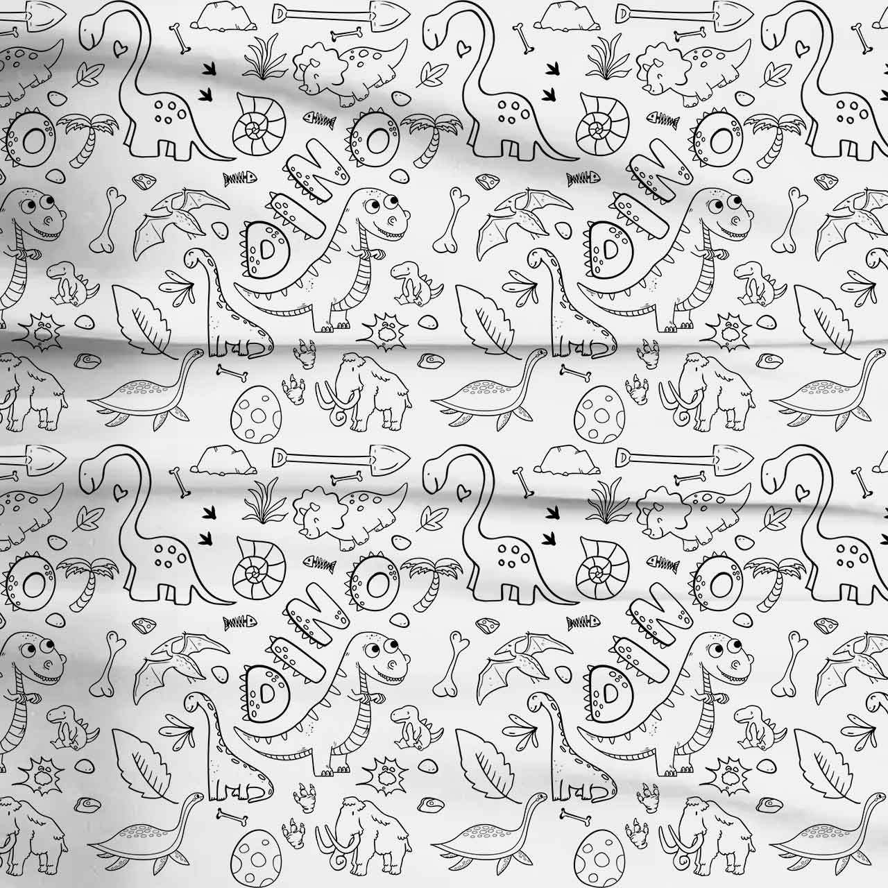 My Dino World Colorable Two-Piece Pajama Set For Kids