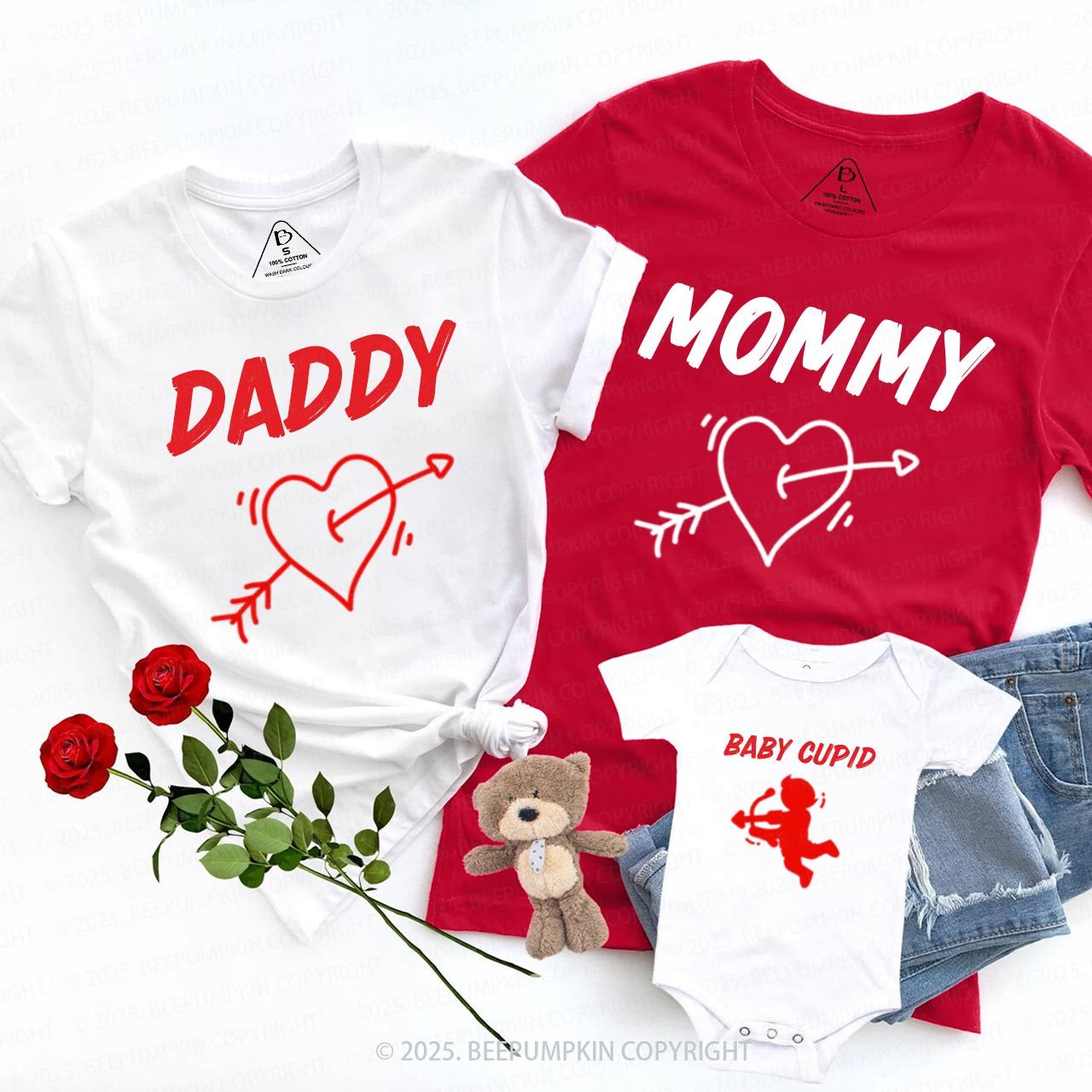 Personalized Little Cupids Crew Valentine's Day Family Shirt