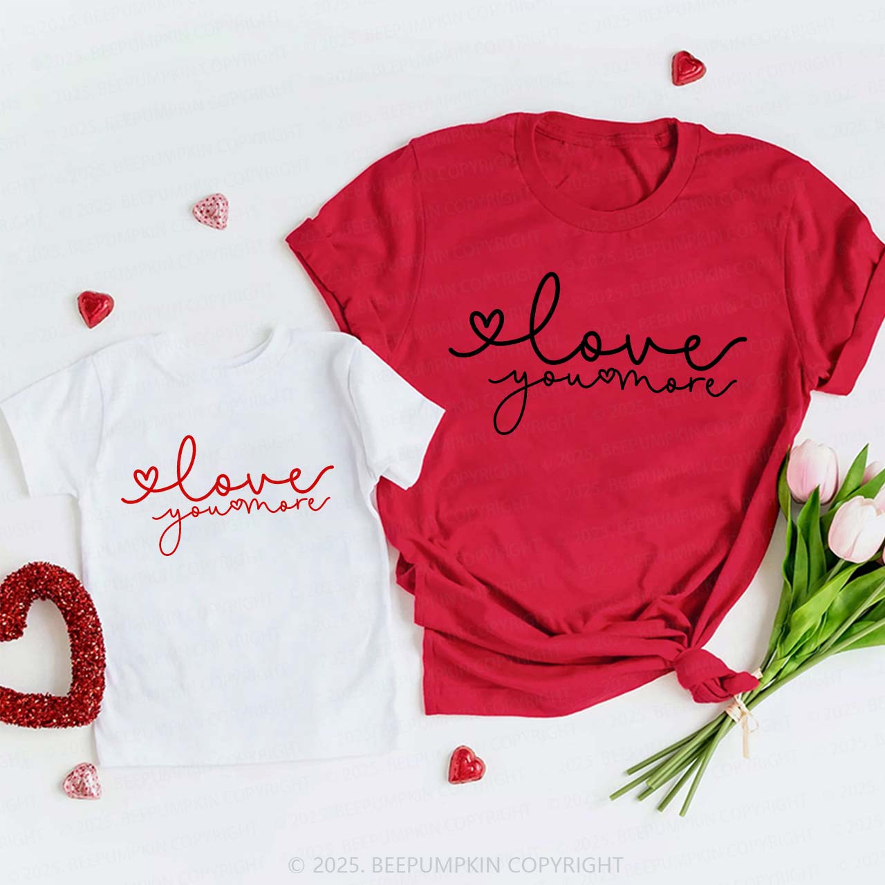 Love You More Valentines Family Shirt