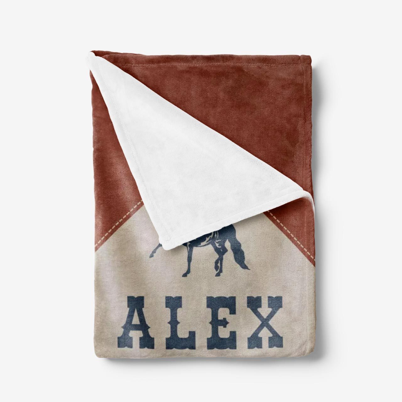 Personalized Western Charm Fleece Blanket