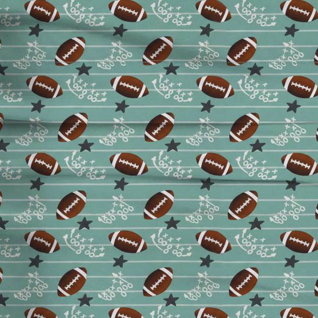 Football Time Two-Piece Pajama Set For Kids