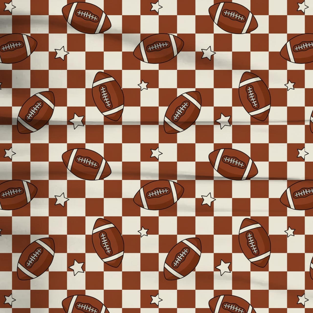 Football Kickoff Checkboard Two-Piece Pajama Set For Kids