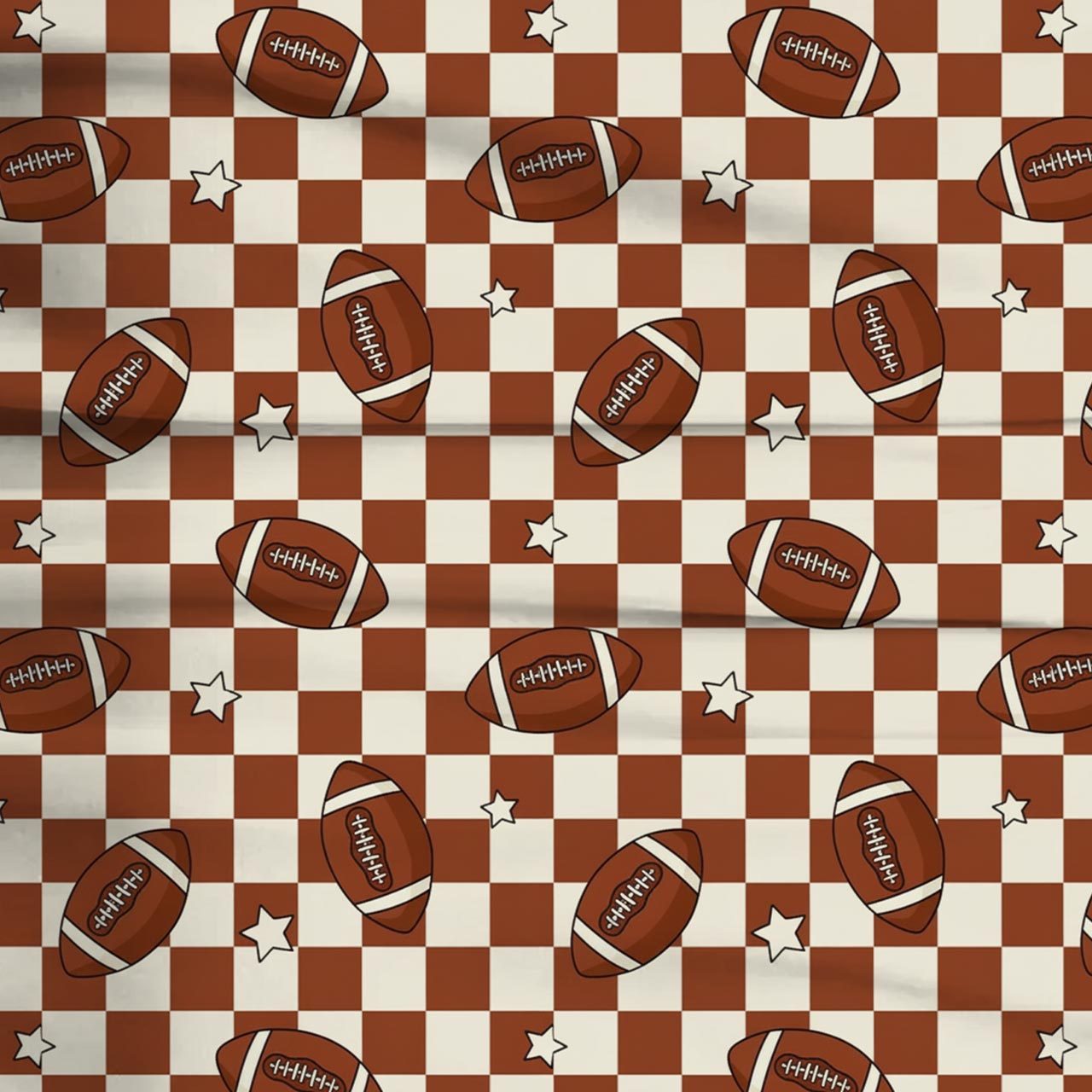 Football Kickoff Checkboard Two-Piece Pajama Set For Kids