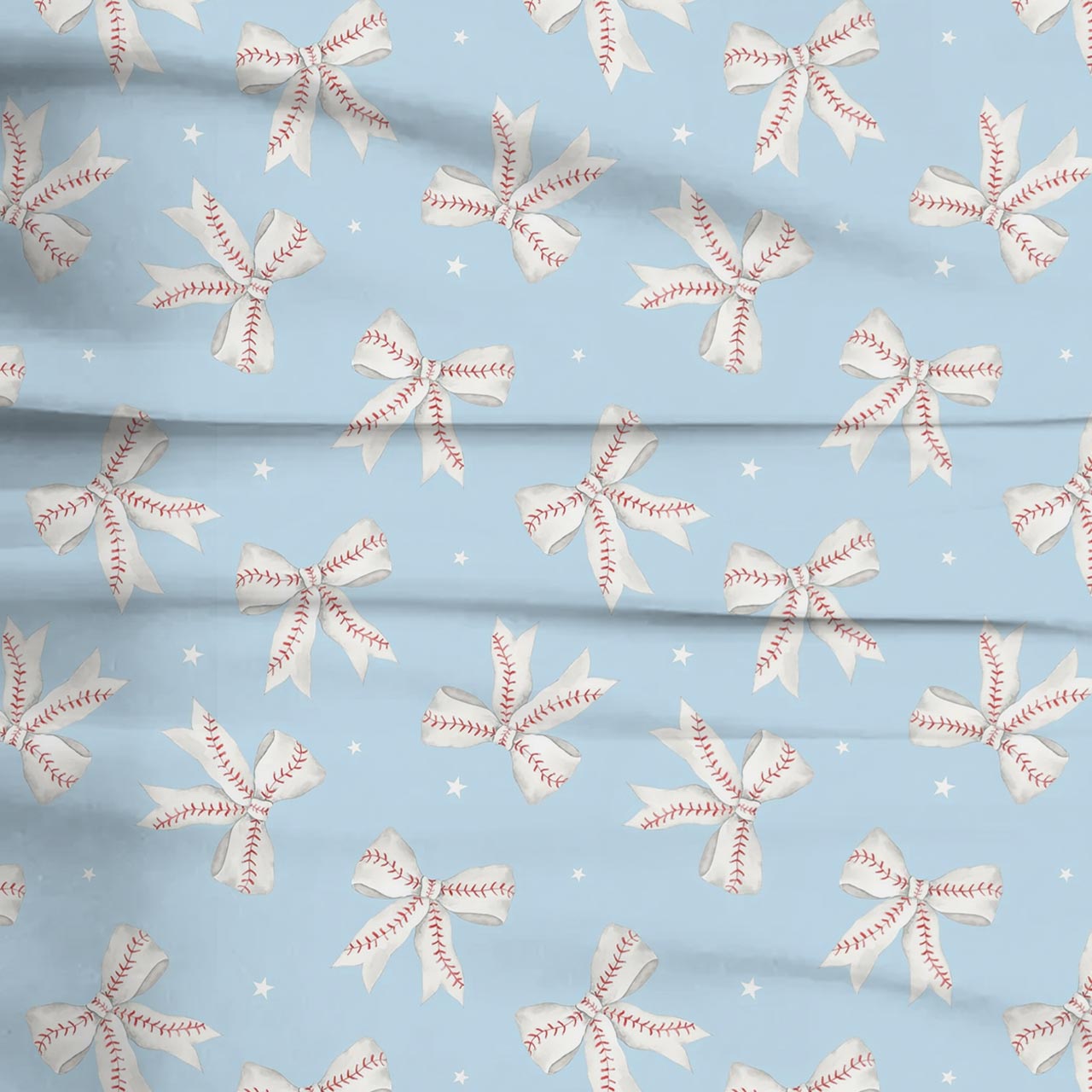 Baseball Bows Two-Piece Pajama Set For Kids