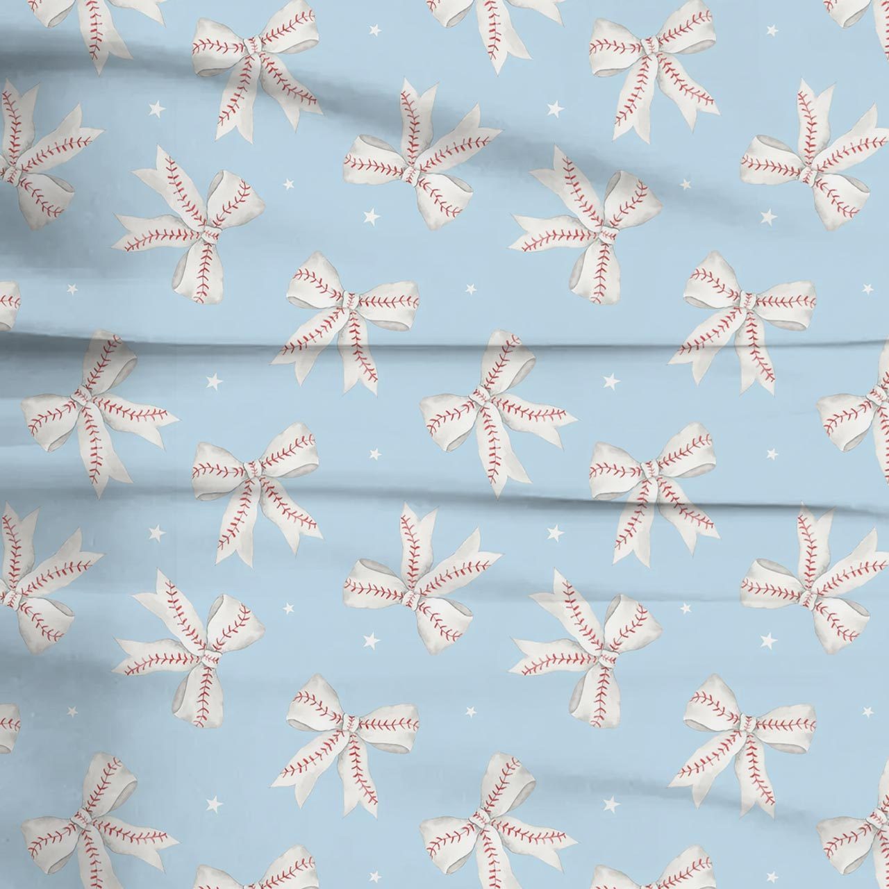 Baseball Bows Two-Piece Pajama Set For Kids