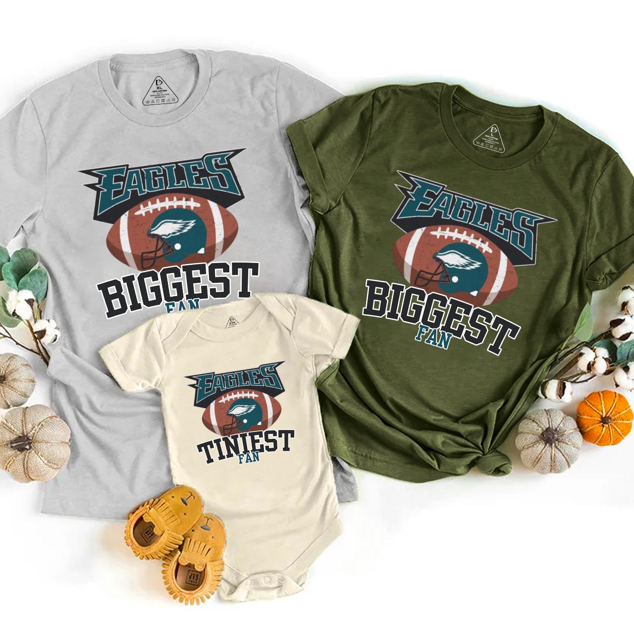 Personalized Football Biggest Fan Family Matching Tees Beepumpkin