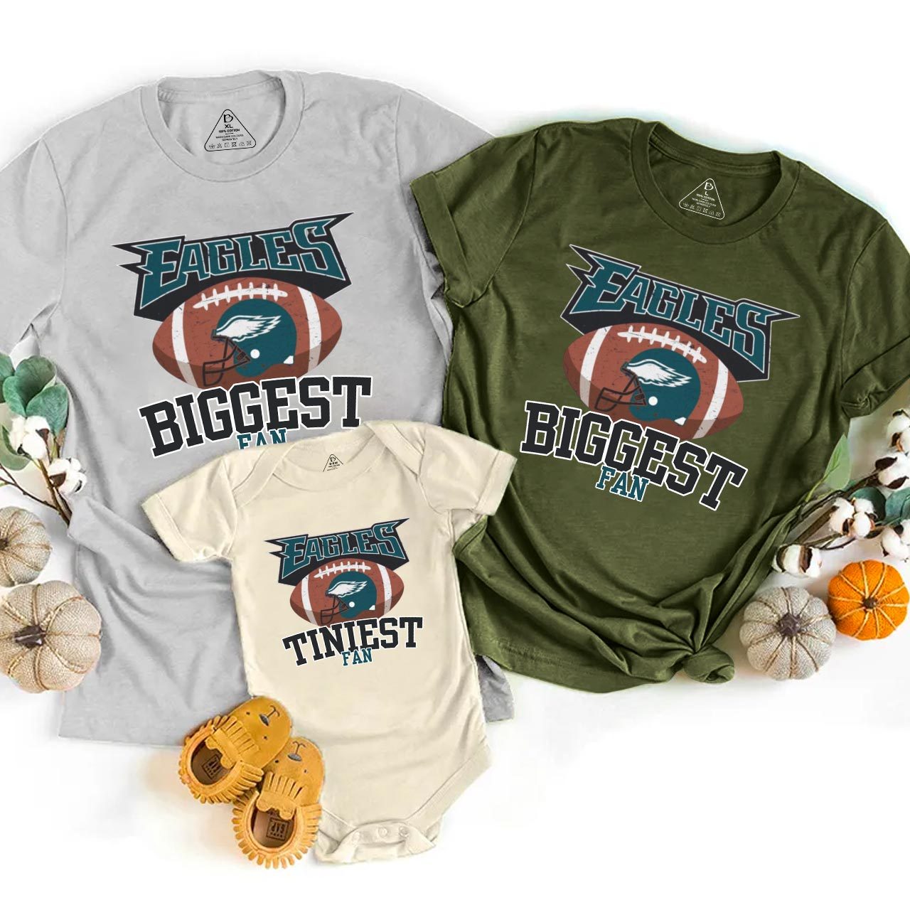 Personalized Football Biggest Fan Family Matching Tees Beepumpkin