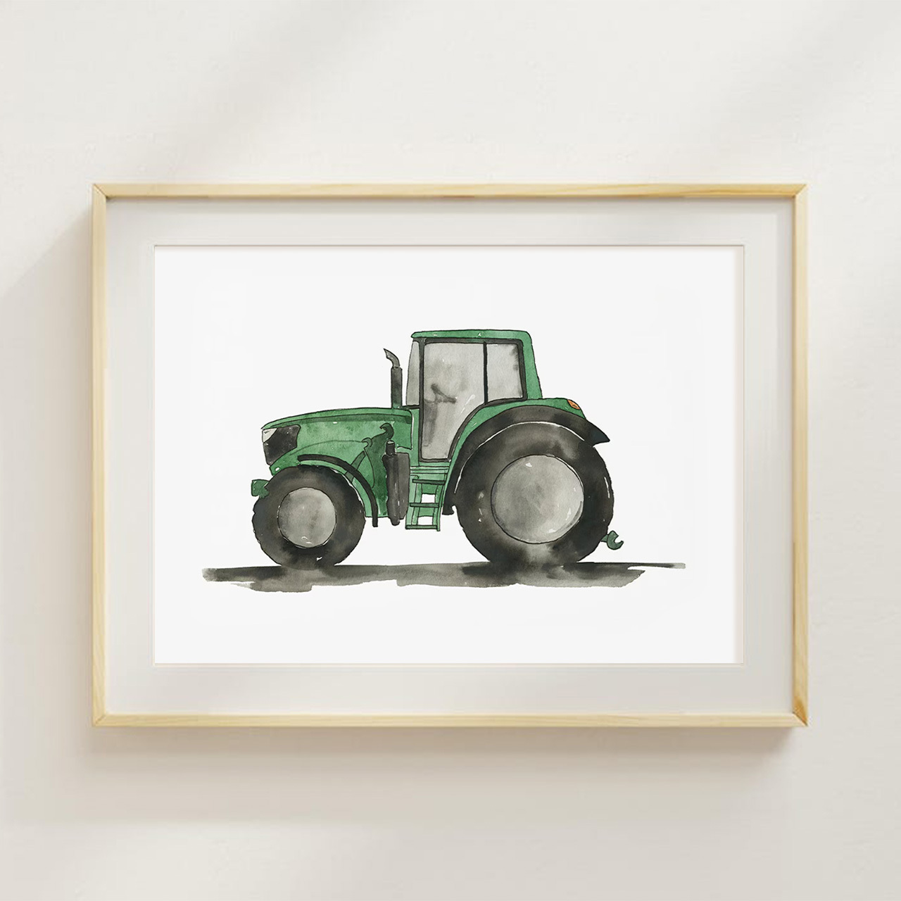 Set Of 6 Construction Vehicle Digital Nursery Wall Art
