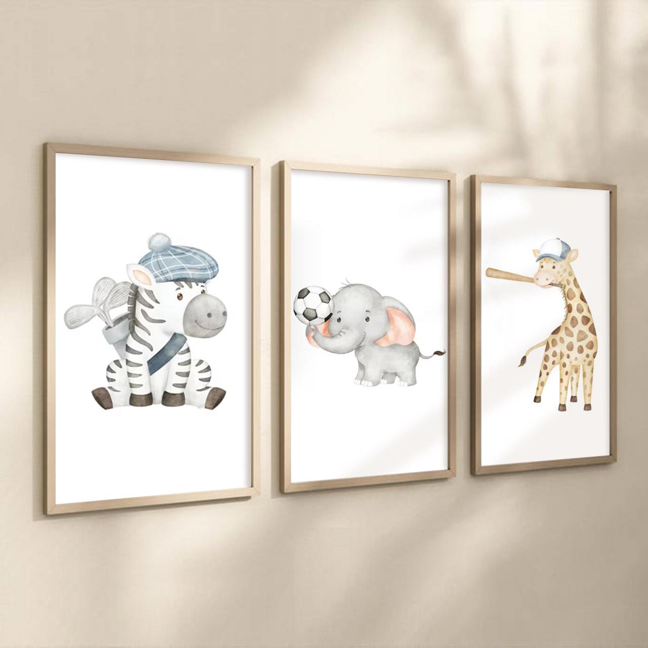 Animals Sports Digital Nursery Wall Art
