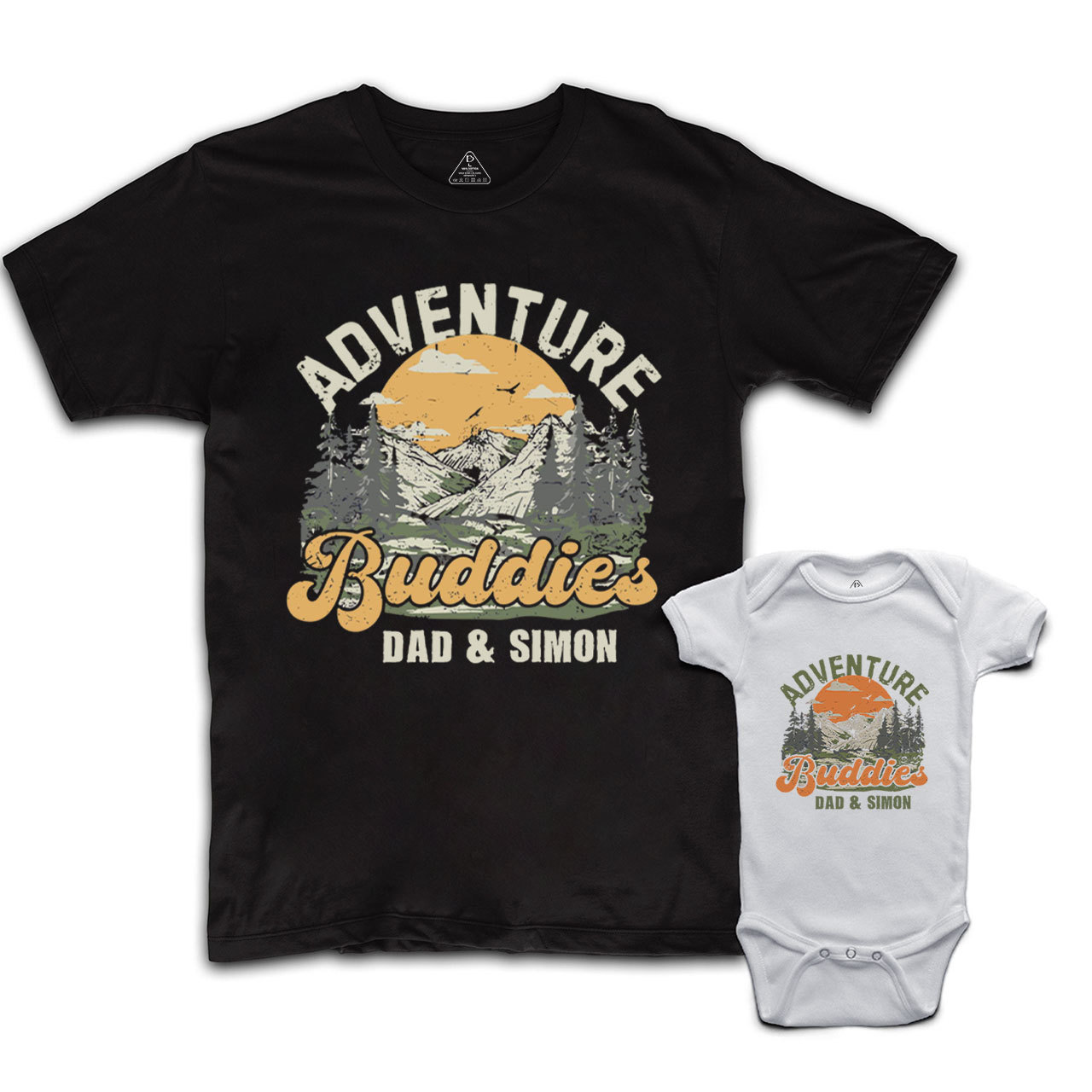 Personalized Adventure Buddies Dad&Me Matching Shirts