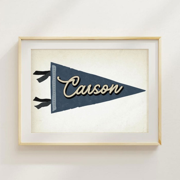 Set Of 6 Retro Ballpark Digital Nursery Wall Art