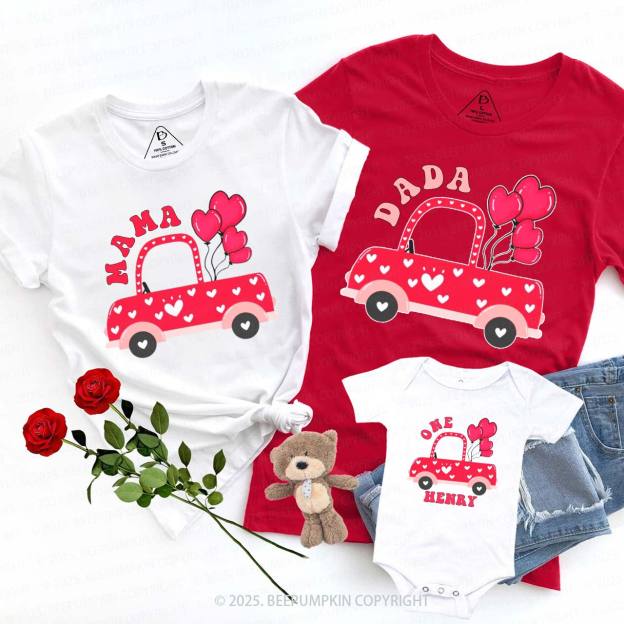 Personalized Love Ride Valentine's Day Family Shirt