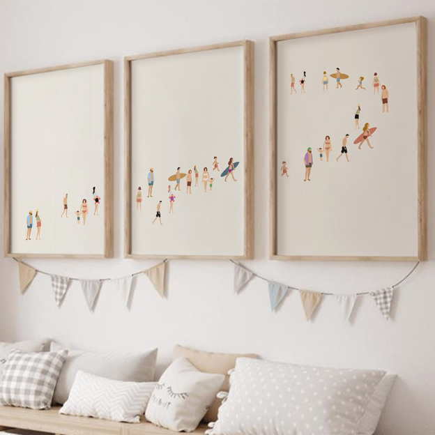 A Day At The Beach Digital Nursery Wall Art