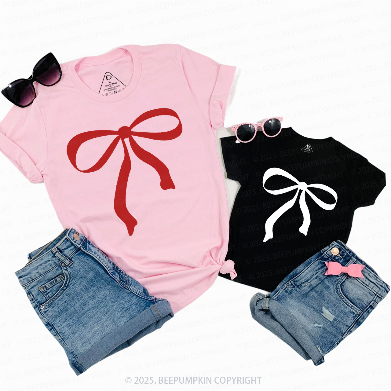 Bow Of Love Family Matching Valentine's Day Shirts