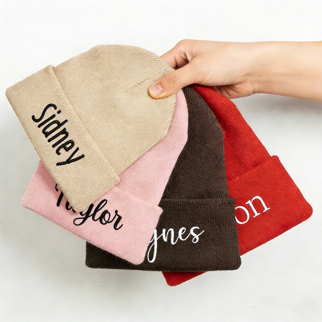 Embroidered Name Beanie Hat