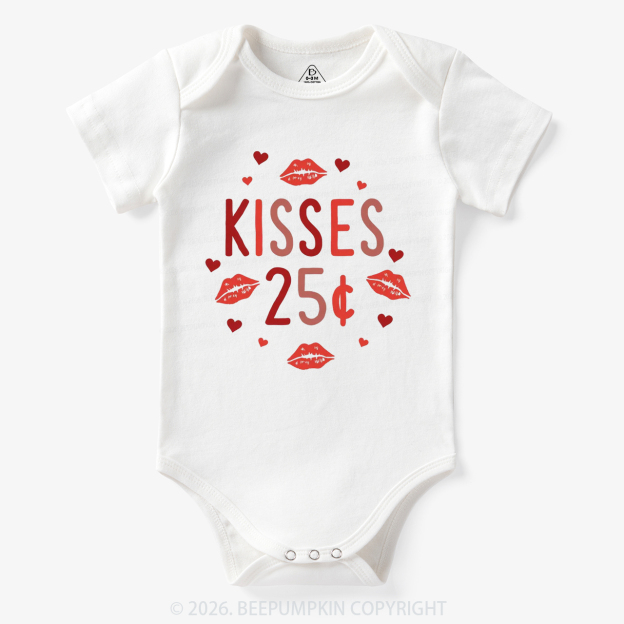 Kisses 25 Cents Valentine's Day Bodysuit