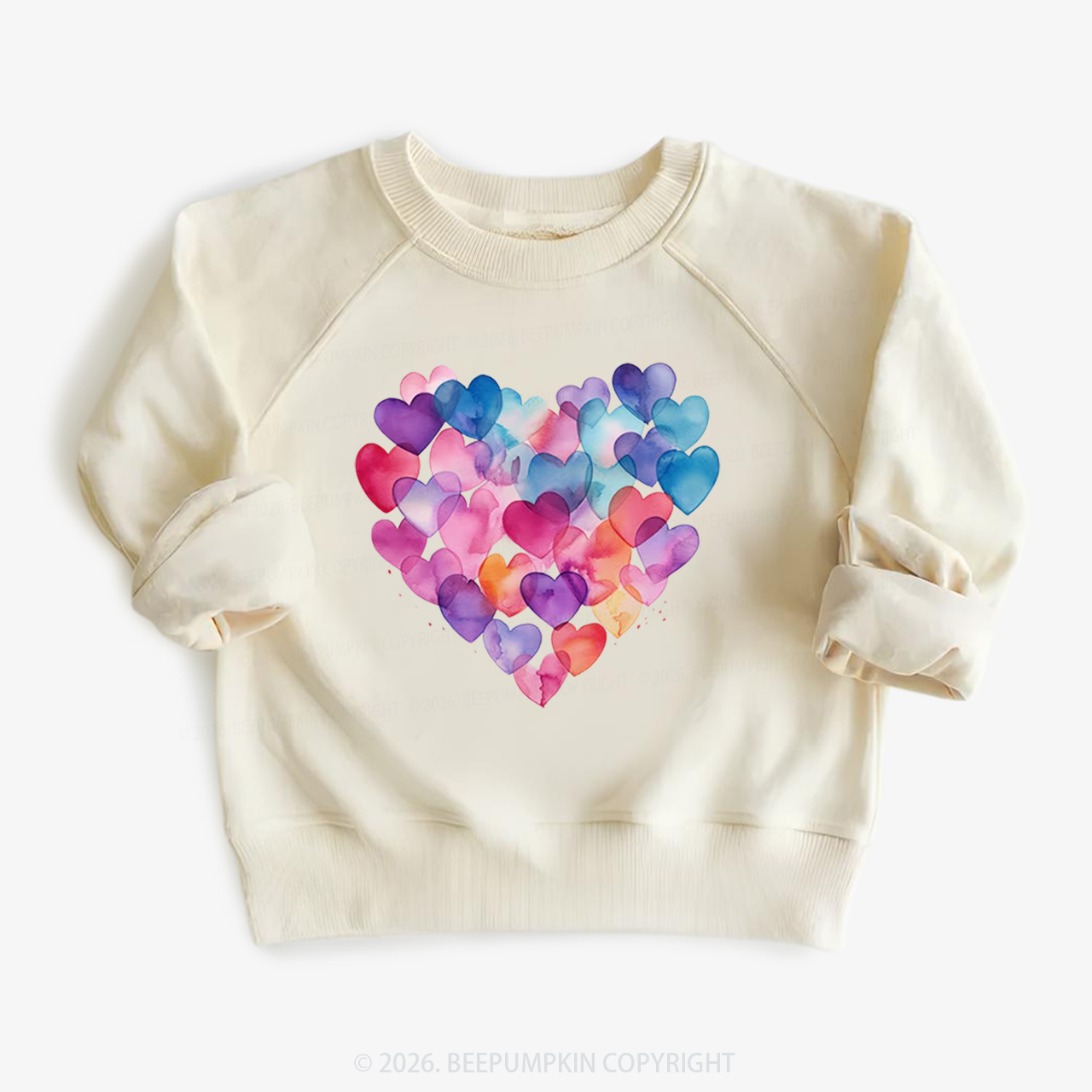 Layered Hearts Valentine's Day Kid's Sweatshirt