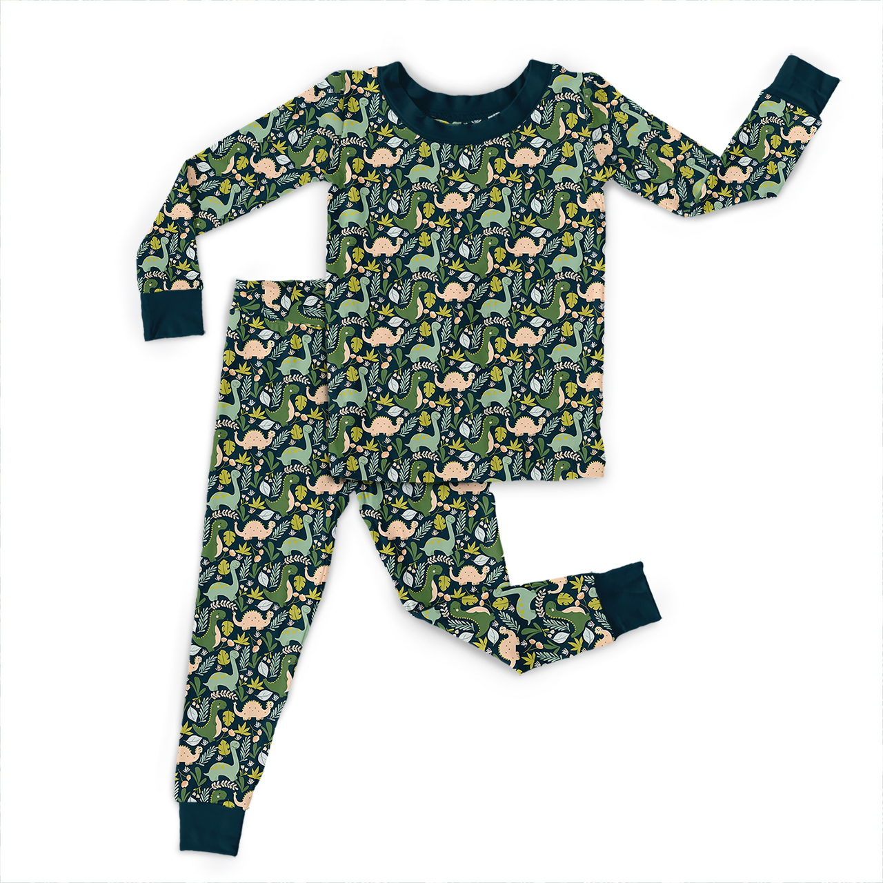 Dreamy Dinosaur Nights Two-Piece Pajama Set For Kids